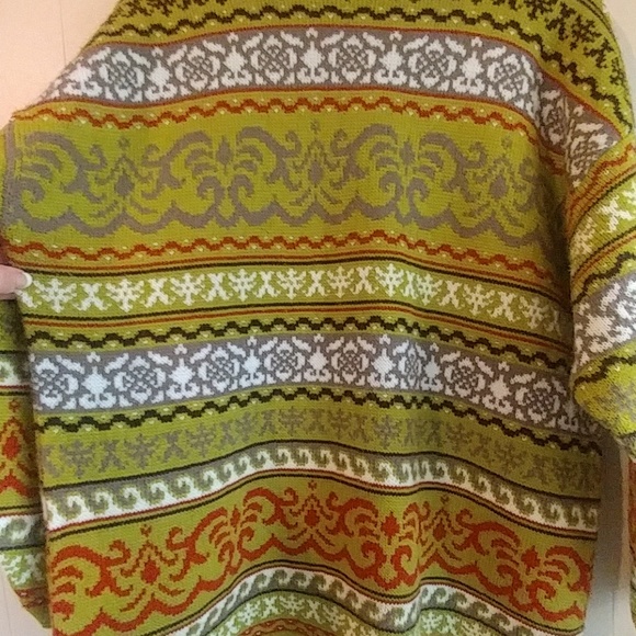 Vintage Private Eyes Bright Green Pullover Sweater - Picture 2 of 5